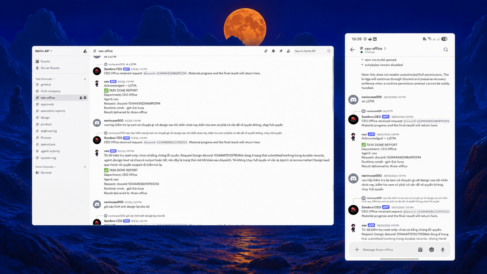 Sandora conversations across desktop and mobile
