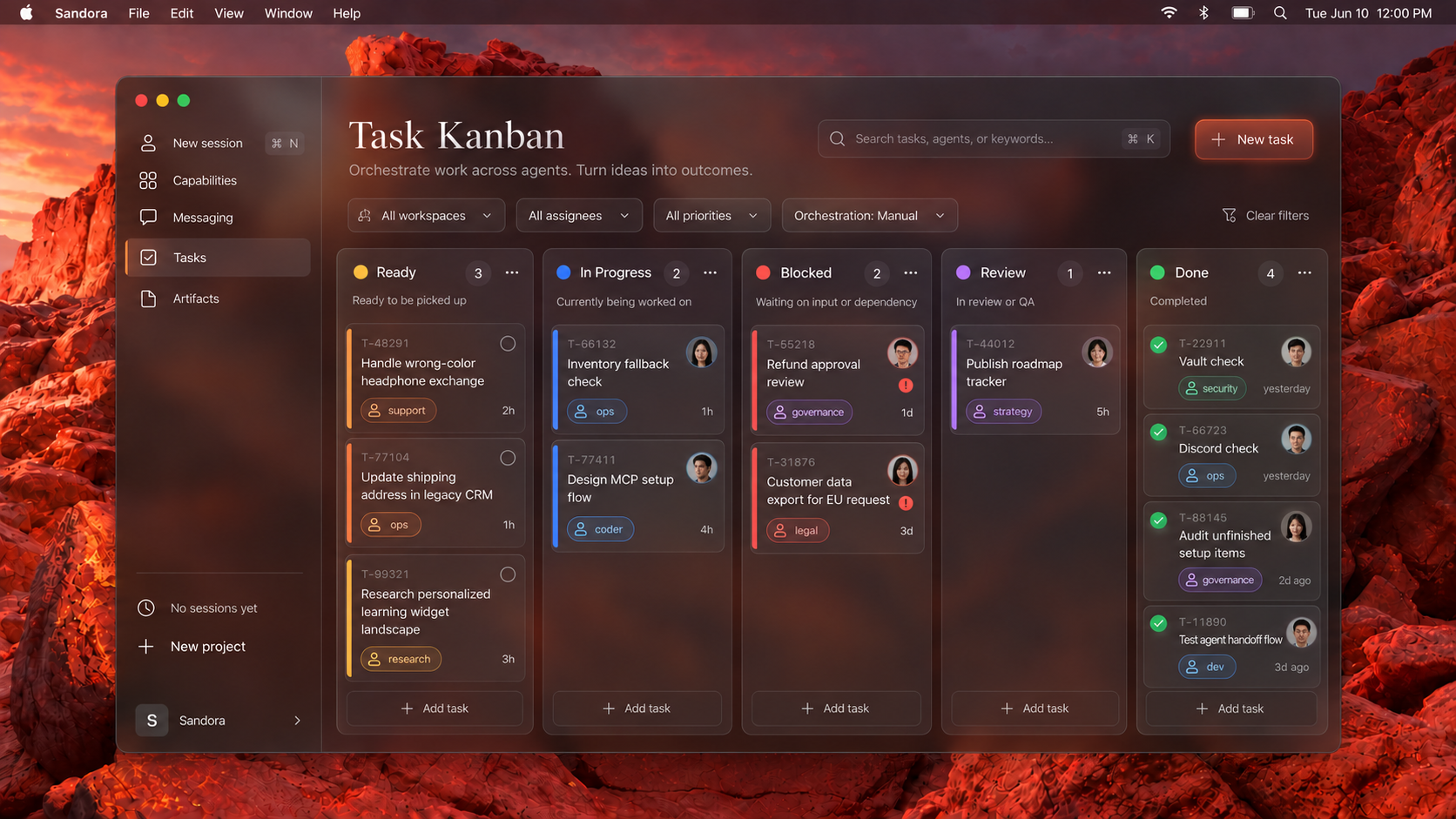 Sandora Task Kanban